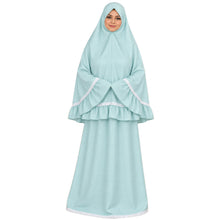 تحميل الصورة في عارض المعرض, طقم صلاة نسائي قطعتين (تنورة وشيلة) – فري سايز، سادة بألوان متعددة