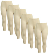 تحميل الصورة في عارض المعرض, 6 - قطع سروال ليقنز نسائي ضيق داخلي قطن 100%