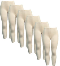 تحميل الصورة في عارض المعرض, 6 - قطع سروال ليقنز نسائي ضيق داخلي قطن 100% سكري
