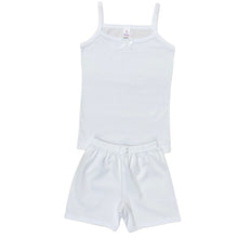 تحميل الصورة في عارض المعرض, 6- أطقم بناتي بروتيل مع شورت قطن 100% أبيض