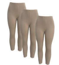 تحميل الصورة في عارض المعرض, 3 - قطع سروال ليقنز نسائي مخرم ضيق داخلي قطن 100%  مكس ألوان