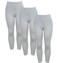 تحميل الصورة في عارض المعرض, 3 - قطع سروال ليقنز نسائي مخرم ضيق داخلي قطن 100%  مكس ألوان