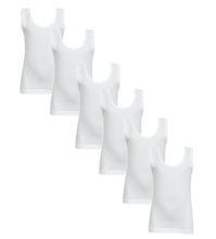 تحميل الصورة في عارض المعرض, 6 - قطع قميص شيال ولادي قطن 100% داخلي أبيض