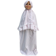 تحميل الصورة في عارض المعرض, طقم صلاة بناتي من قطعتين ( تنورة و شيلة ) بنقشة بسيطة