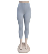 تحميل الصورة في عارض المعرض, 3 - قطع سروال ليقنز نسائي مخرم ضيق داخلي قطن 100%  مكس ألوان