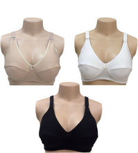 تحميل الصورة في عارض المعرض, 3-قطع ستيان نسائي قطن 100% سادة