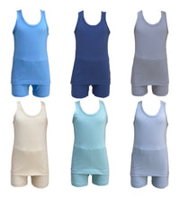 تحميل الصورة في عارض المعرض, طقم ملابس داخلية ملونة للأولاد مكون من 6 قطع (قميص داخلي + شورت) - 100% قطن - ناعم وجيد التهوية -