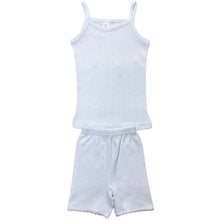 تحميل الصورة في عارض المعرض, طقم ملابس داخلية قصيرة وقميص داخلي للبنات من 6 قطع، قطن مثقب 100% أبيض