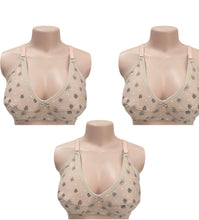 تحميل الصورة في عارض المعرض, 3-قطع ستيان نسائي قطن 100% مشجر