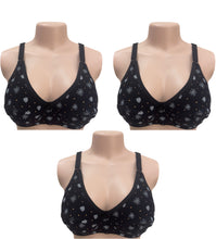 تحميل الصورة في عارض المعرض, 3-قطع ستيان نسائي قطن 100% مشجر