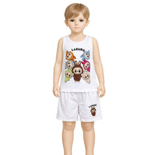 تحميل الصورة في عارض المعرض, طقم داخلي أولادي قطن 100% (فانيلة + شورت) برسومات لابوبو – بوكس 6 أطقم