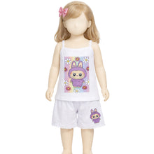 تحميل الصورة في عارض المعرض, طقم داخلي بناتي قطن 100% (فانيلة + شورت) برسومات لابوبو – بوكس 6 أطقم