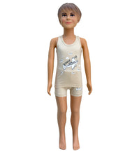 تحميل الصورة في عارض المعرض, طقم ملابس داخلية ملونة مع رسومات للأولاد مكون من 6 قطع (قميص داخلي رسمات + شورت رسمات ) - 100% قطن -