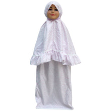 تحميل الصورة في عارض المعرض, طقم صلاة بناتي من قطعتين ( تنورة و شيلة ) بنقشة بسيطة