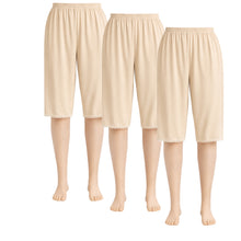 تحميل الصورة في عارض المعرض, 3 - قطع شورت جيب كيلوت حرير ضد اللصق أصلي داخلي ثقيل مع حزام مطاطي ودانتيل صغير نسائي
