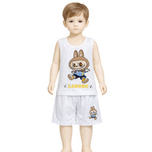 تحميل الصورة في عارض المعرض, طقم داخلي أولادي قطن 100% (فانيلة + شورت) برسومات لابوبو – بوكس 6 أطقم
