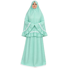 تحميل الصورة في عارض المعرض, طقم صلاة نسائي قطعتين (تنورة وشيلة) – فري سايز، سادة بألوان متعددة
