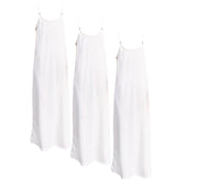 3- قطع شلحة بناتي كاملة حرير ضد اللصق بألوان متعددة