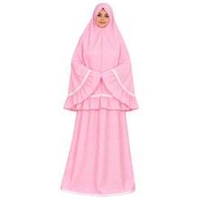 تحميل الصورة في عارض المعرض, طقم صلاة نسائي قطعتين (تنورة وشيلة) – فري سايز، سادة بألوان متعددة

