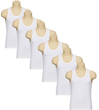 تحميل الصورة في عارض المعرض, 6 - قطع قميص فانيله رجالي شيال داخلي قطن 100% أبيض
