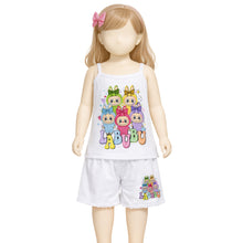 تحميل الصورة في عارض المعرض, طقم داخلي بناتي قطن 100% (فانيلة + شورت) برسومات لابوبو – بوكس 6 أطقم
