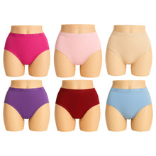 تحميل الصورة في عارض المعرض, بوكس 6 حبات كيلوت نسائي قطن استرش مع بطانة بشكير
