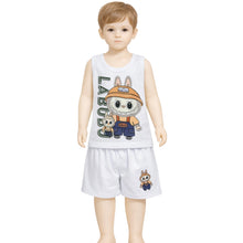 تحميل الصورة في عارض المعرض, طقم داخلي أولادي قطن 100% (فانيلة + شورت) برسومات لابوبو – بوكس 6 أطقم
