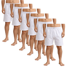 تحميل الصورة في عارض المعرض, 6 قطع شورت بوكسر رجالي داخلي قطن 100% أبيض
