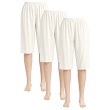 تحميل الصورة في عارض المعرض, 3 - قطع شورت جيب كيلوت حرير ضد اللصق أصلي داخلي ثقيل مع حزام مطاطي ودانتيل صغير نسائي
