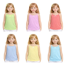 تحميل الصورة في عارض المعرض, فانيلات داخلية بناتي قطن 100% ناعم – 6 قطع بألوان مختلفة
