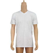 تحميل الصورة في عارض المعرض, 6 قطع قميص تي شيرت رجالي داخلي برقبة سبعة قطن 100% أبيض
