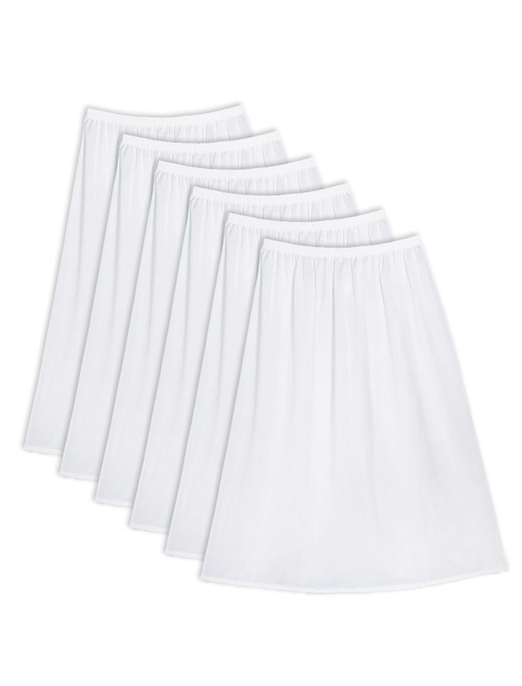 6 - قطع  تنورة قصيرة نسائي نص شلحة حرير داخلي أبيض
