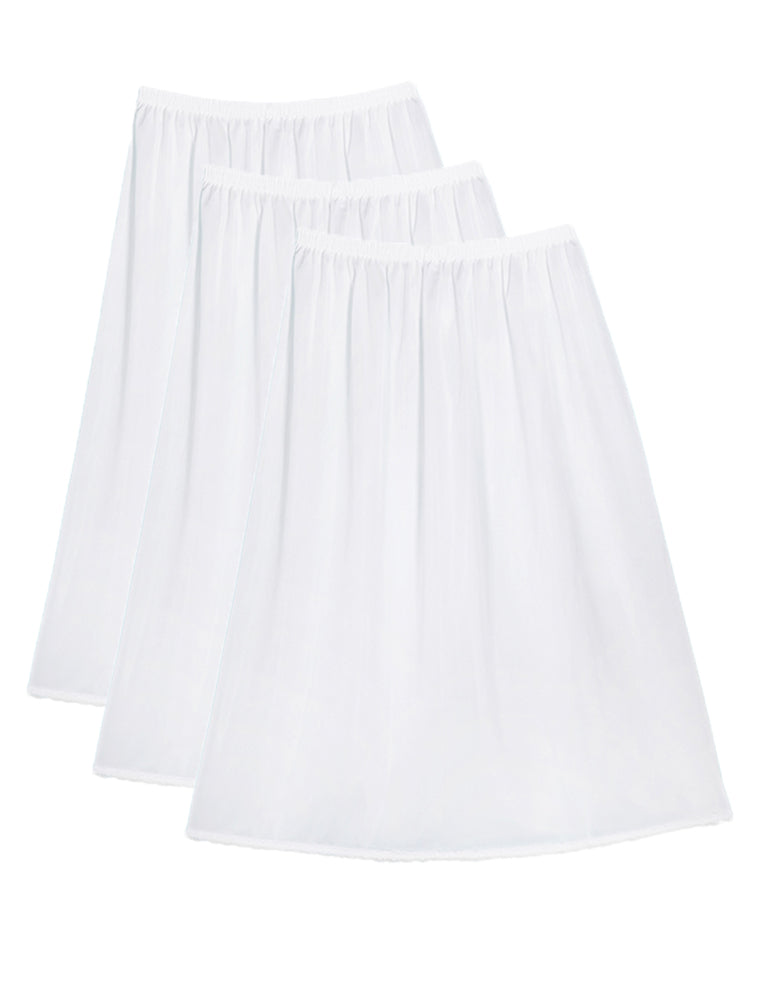3 - قطع  تنورة قصيرة نسائي نص شلحة حرير داخلي أبيض